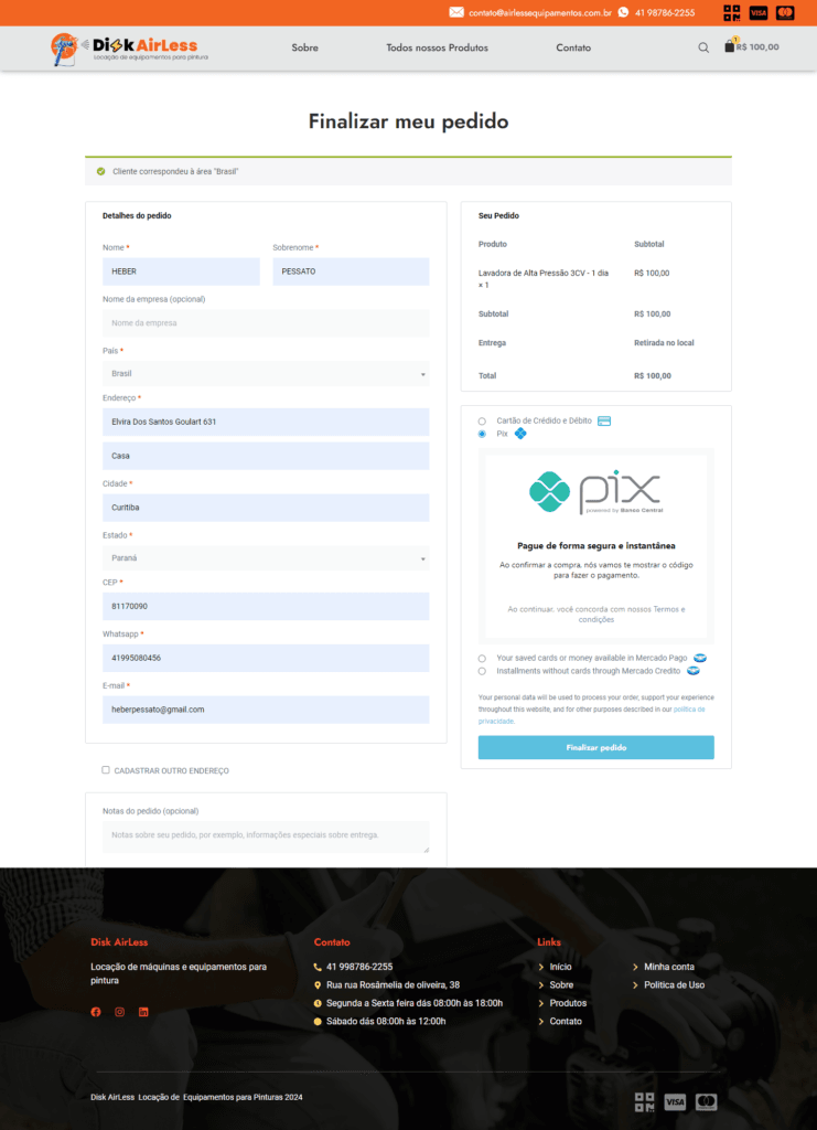 checkout loja virtual