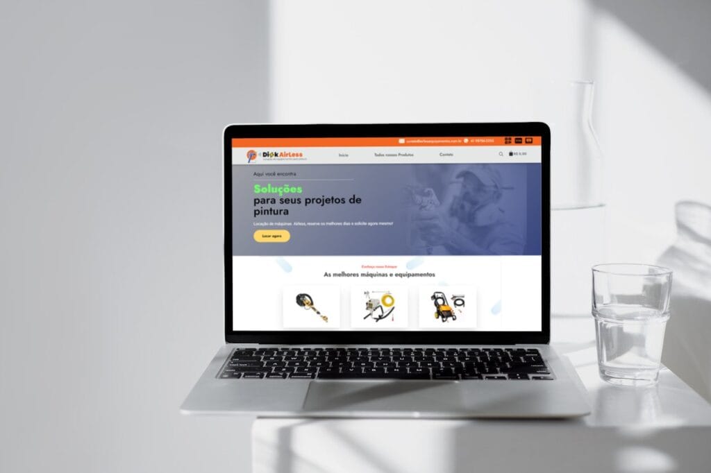 Miniatura Diskairless equipamentos site case